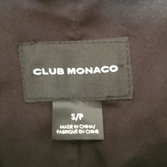 CLUB MONACO burgundy lightweight moto jacket. Size small - Picture 8 of 11